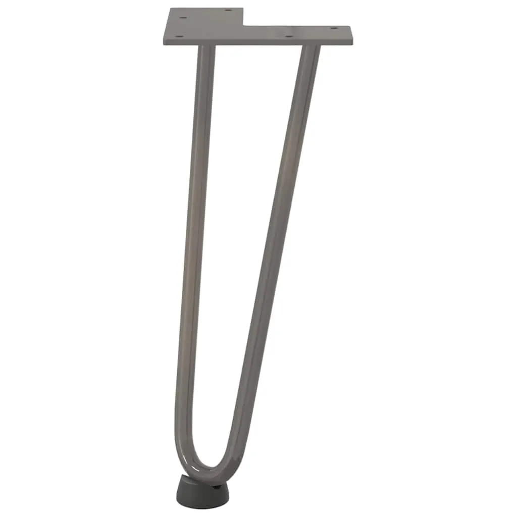 vidaXL Hairpin Table Legs 4 pcs Natural Steel 30 cm Solid Steel