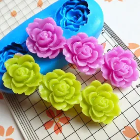 Vintage Flower / Rose Barrette (52mm) Silicone Flexible Push Mold - Miniature Food, Sweets, Jewelry, Charms (Clay Fimo Epoxy GumPaste) MD620