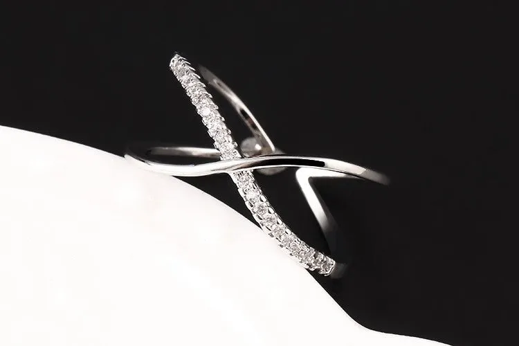 Vintage X Cross Toe or Mid Finger Ring