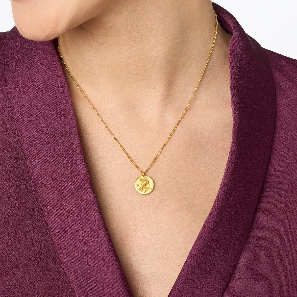 Zodiac Delicate Necklace - Gemini - Cubic Zirconia
